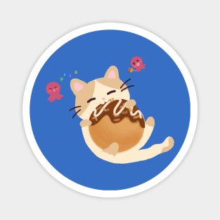 Takoyaki Lover Kitty Magnet